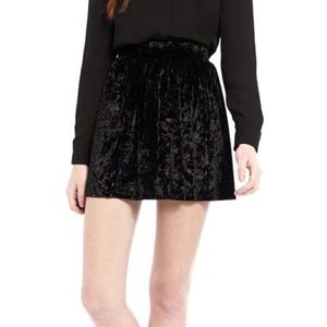 L'Amour Nanette Lepore Black Velvet Skater Skirt